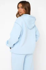 Instant Attraction Oversized Hoodie Baby Blue-3