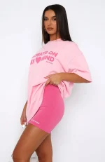 Just To Be Popular Bike Pink Short-2