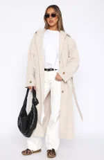 Keep A Secret Trench Coat Dove-1