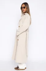 Keep A Secret Trench Coat Dove-2