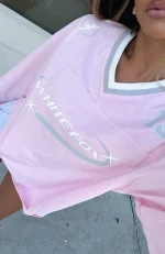 Let's Just Be Friends Long Sleeve Oversized Pink Jersey
