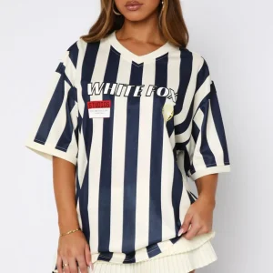 Let's Just Leave Oversized Navy Jersey-1