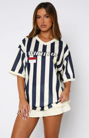 Let's Just Leave Oversized Navy Jersey-1