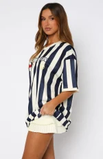 Let's Just Leave Oversized Navy Jersey-2