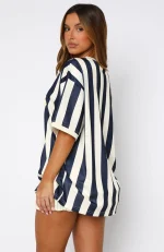 Let's Just Leave Oversized Navy Jersey-3