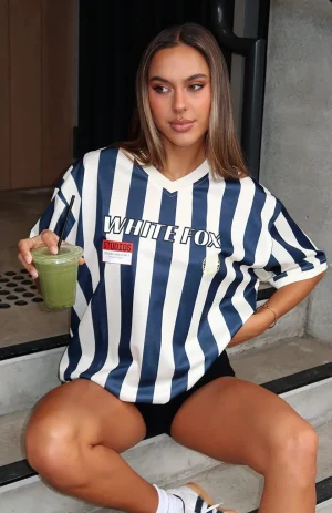 Let's Just Leave Oversized Navy Jersey