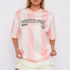 Let's Just Leave Oversized Pink-Cream Jersey-1