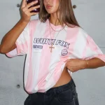 Let's Just Leave Oversized Pink-Cream Jersey