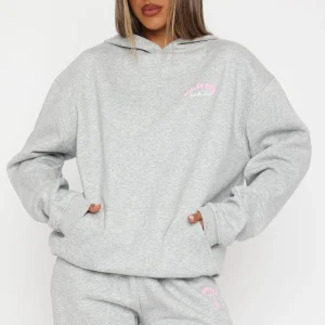 Love Me Tender Oversized Hoodie Dark Grey Marle-1