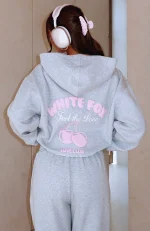 Love Me Tender Oversized Hoodie Dark Grey Marle