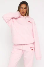 Love Me Tender Oversized Hoodie Pink-1