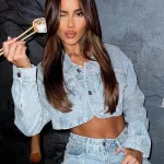 Love You Again Denim Jacket Light Blue Acid Wash