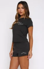 Lucky Thirteen Elsa Lounge Charcoal Short-2