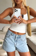 Maddy Denim Mid Blue Short