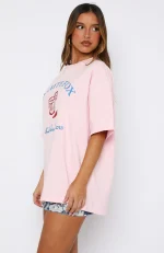 Make It Spicy Oversized Pink Tee-3
