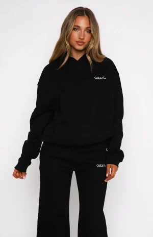 Match Your Words Oversized Hoodie Black-1