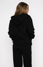 Match Your Words Oversized Hoodie Black-3