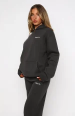Match Your Words Oversized Hoodie Charcoal-1