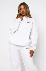 Match Your Words Oversized Hoodie Grey Marle-1
