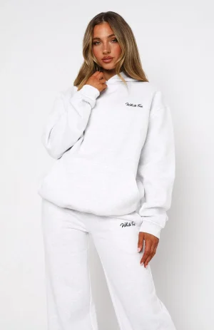 Match Your Words Oversized Hoodie Grey Marle-1