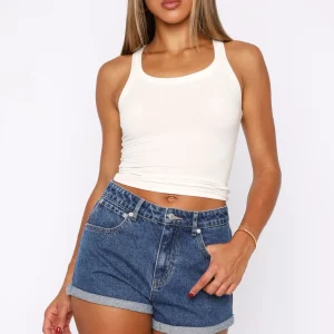Missin' Something Denim Cobalt Blue Wash Short-1