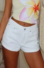 Missin' Something Denim White Short
