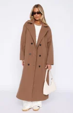 Modern Edge Oversized Coat Caramel-1