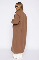 Modern Edge Oversized Coat Caramel-3
