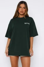 New York Archives Oversized Forest Green Tee-1