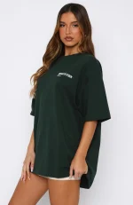 New York Archives Oversized Forest Green Tee-2