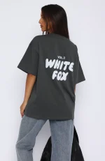 Offstage Back Graphic Oversized Charcoal Tee-3