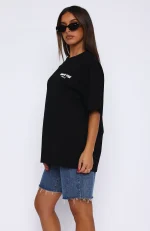 Offstage Back Graphic Oversized Monochrome Tee-2