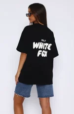 Offstage Back Graphic Oversized Monochrome Tee-3