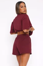 Offstage Lounge Red Velvet Short-3