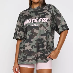 Offstage Printed Oversized Washed Camo Tee-1