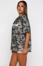Offstage Printed Oversized Washed Camo Tee-2