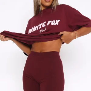 Offstage Ribbed Bike Red Velvet Short