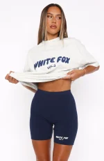 Offstage Ribbed Bike Space Navy Short-1