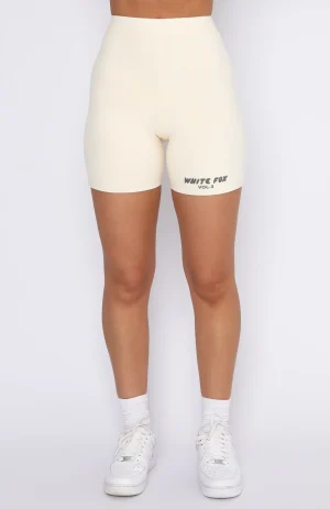Offstage Ribbed Bike Vanilla Short-1