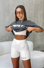 Offstage Ribbed Bike Vanilla Short