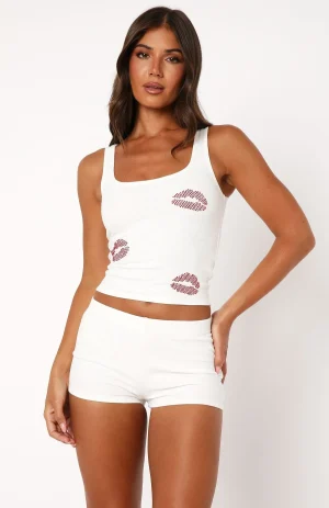 Pepper You In Kisses Booty White Short-1
