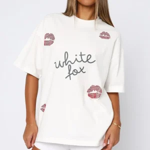 Pepper You In Kisses Oversized White Tee-1