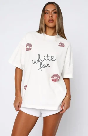 Pepper You In Kisses Oversized White Tee-1