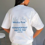 Pretty In Print Oversized White Tee