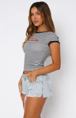 Public Attention Distressed Denim Glacier Blue Short-2