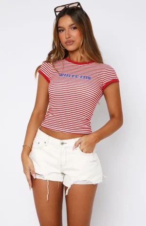 Public Attention Distressed Denim Off White Short-1