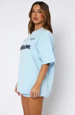 Ready To Go Oversized Baby Blue Tee-2