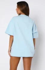 Ready To Go Oversized Baby Blue Tee-3