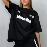 Ready To Go Oversized Black Tee