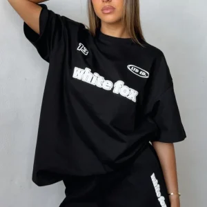 Ready To Go Oversized Black Tee